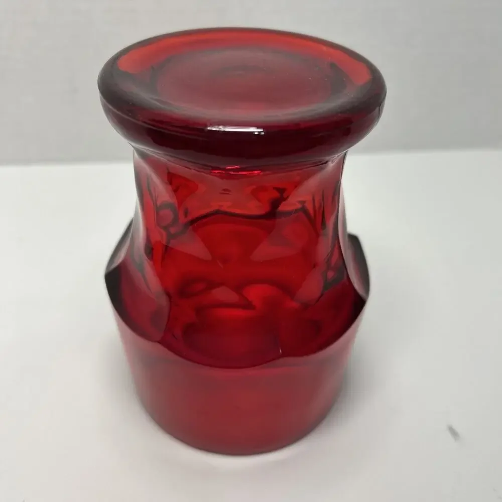 Vtg Viking Ruby Red Georgian Honeycomb Drinking Glass 5